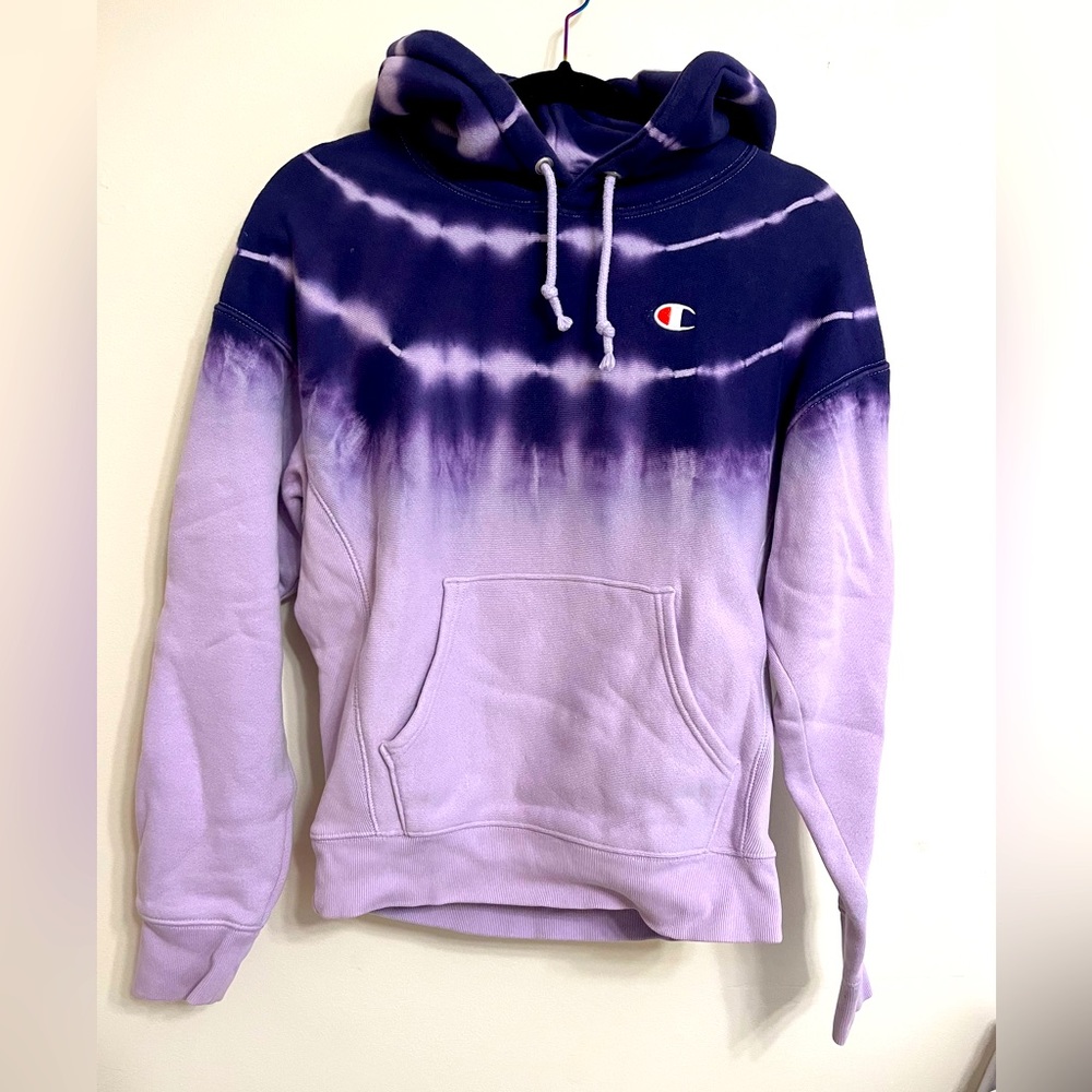 CHAMPION purple tie dye hoodie. Rare